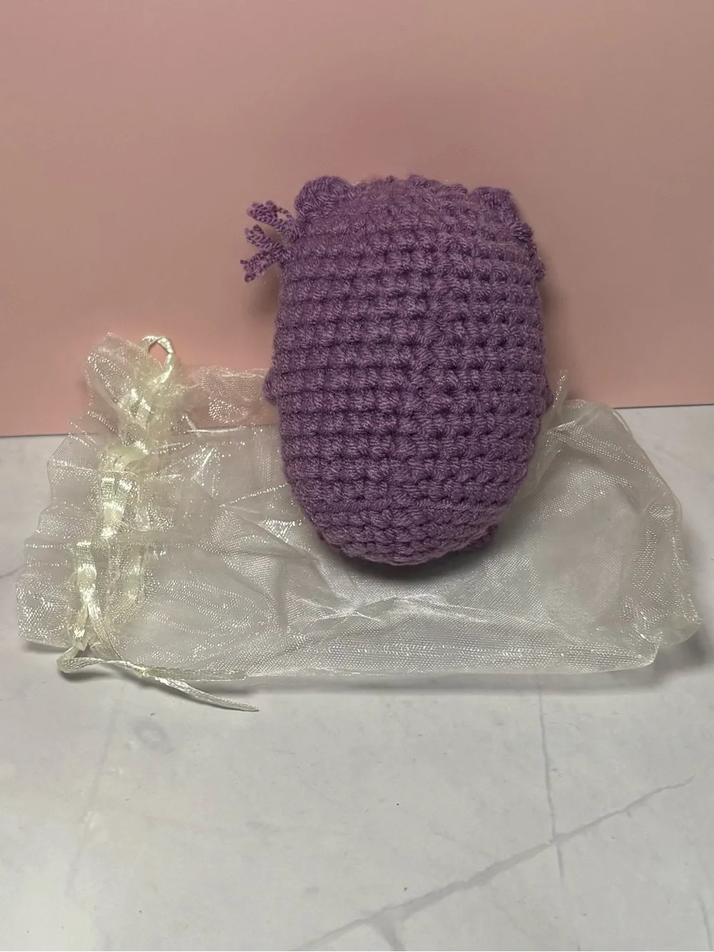 💜 Small Purple Crochet Plush “It’s Fine I’m Fine Everything is Fine”